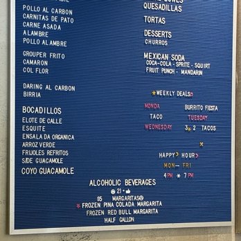 Coyo Tacos - Menu - Tacos Near Me - Fort Lauderdale, Florida
