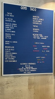 Menu photo 1 Coyo Tacos Fort Lauderdale, FL