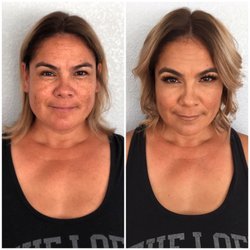 Before and after: makeup & hair styled by Daníca