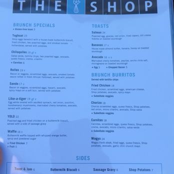 The Shop Brunch - Menu - New American Near Me - Santa Barbara, California The Shop Brunch - Menu - New American Near Me - Santa Barbara, California