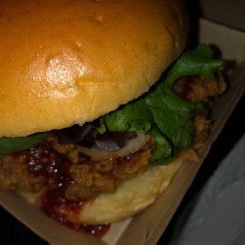 Chicken Insider - Seoul Chicken Sandwich - Served with Spring mix, sliced pickled radish & sweet chili sauce - Chicken Wings Near Me - New York, New York