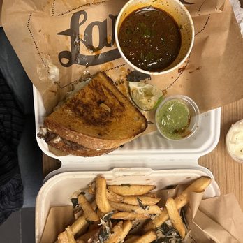 Lardo - Birria grilled cheese sandwich with fries - Sandwiches Near Me - Las Vegas, Nevada
