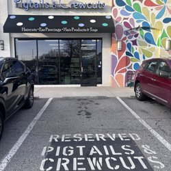 Pigtails & Crewcuts Haircuts for Kids - Parking spot.