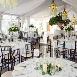 A Love's in Bloom - Greens around candles and flowers on lights