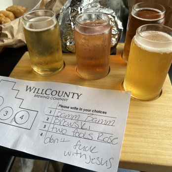 Will County Brewing Company - Flight - Breweries Near Me - Shorewood, Illinois Will County Brewing Company - Flight - Breweries Near Me - Shorewood, Illinois