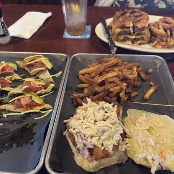 Oscar's Ale House - Grouper sandwich with coleslaw and Swiss cheese - American Near Me - Frederick, Maryland Oscar's Ale House - Grouper sandwich with coleslaw and Swiss cheese - American Near Me - Frederick, Maryland