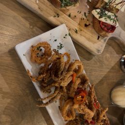 Bruschetta and Fried Calamari