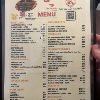 Julie Ryan Philippine Cuisine - menu - Filipino Near Me - Troy, Michigan