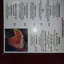 SC Bar & Kitchen - Current menu