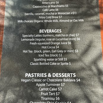 Cafe on 27 - Drink and dessert menu 3/6/22 - Breakfast & Brunch Near Me - Topanga, California
