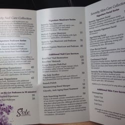 Sole Serenity Spa - Prices