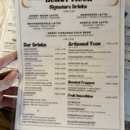 Drinks and tees menu Drinks and tees menu