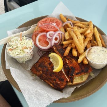Tide Tables - Blackened Mahi Sandwich - Seafood Near Me - Cortez, Florida