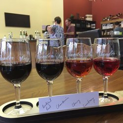 Thunder Bay Winery - A flight of wines at Thunder Bay Winery!