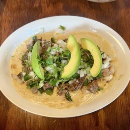 Tacos Alambre with cheese