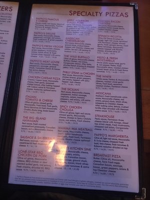 Menu photo 4 Pappo's Pizzeria and Pub Osage Beach, MO