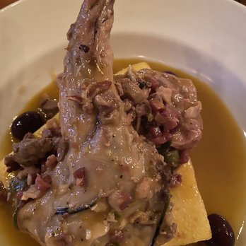 Convivium Osteria - Rabbit with polenta and olives & capers. - Italian Near Me - Brooklyn, New York Convivium Osteria - Rabbit with polenta and olives & capers. - Italian Near Me - Brooklyn, New York
