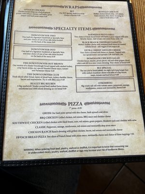 Menu photo 1 The Downtowner Madison, IN