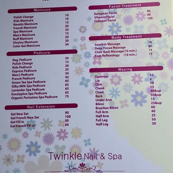 Twinkle Nail & Spa - Prices as of November 2017 - Hair Removal Near Me - Simsbury, Connecticut Twinkle Nail & Spa - Prices as of November 2017 - Hair Removal Near Me - Simsbury, Connecticut