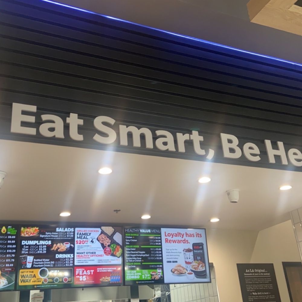 WaBa Grill - Clean bright menu/ cashier area - Asian Fusion Near Me - Bakersfield, California WaBa Grill - Clean bright menu/ cashier area - Asian Fusion Near Me - Bakersfield, California
