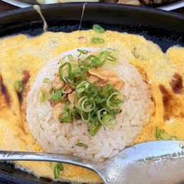 Garlic rice: drizzle chicken jus on it. Then savor. Garlic rice: drizzle chicken jus on it. Then savor.