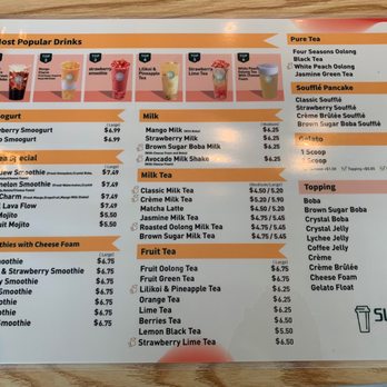 Sun Tea Mix - Menu 3/1/22 - Bubble Tea Near Me - Honolulu, Hawaii