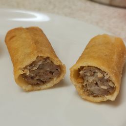 Lumpiang Shanghai (you get w pieces which I cut in half, so 4 of the half pieces in my photo)