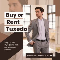 Nelly's Bridal Boutique - Why blend in when you were born to stand out? Buy or rent a tuxedo from Nelly's Bridal and exude confidence and class wherever you go.