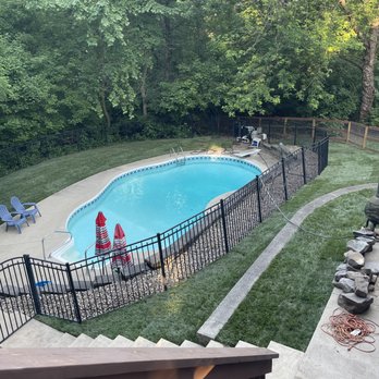 Midwest Turf - an above ground pool surrounded by trees - Landscaping Near Me - O'Fallon, Missouri Midwest Turf - an above ground pool surrounded by trees - Landscaping Near Me - O'Fallon, Missouri