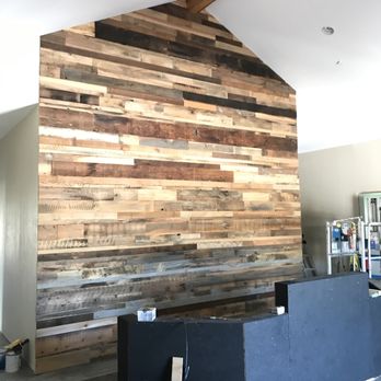 Barnwood Accent Wall In The Foyer Yelp