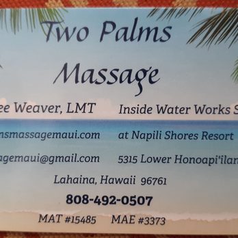 Two Palms Massage - Massage Therapy Near Me - Lahaina, Hawaii