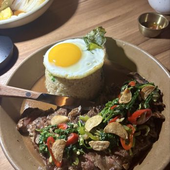 Lalyn - Basil Steak Fried Rice. - Thai Near Me - New York, New York Lalyn - Basil Steak Fried Rice. - Thai Near Me - New York, New York