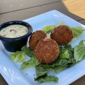 Wando River Grill - Pimento Fritters... Comes w/ 4 but couldn't take pic fast enough :) - New American Near Me - Mount Pleasant, South Carolina Wando River Grill - Pimento Fritters... Comes w/ 4 but couldn't take pic fast enough :) - New American Near Me - Mount Pleasant, South Carolina