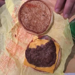 Half eaten patty...