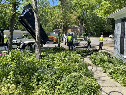 Commercial parking lot — Schaumburg