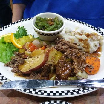 Black Bear Diner Olathe - Pot Roast Dinner, Mashed Potato's & Gravy, Green Beans - Diners Near Me - Olathe, Kansas