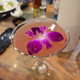 Passion fruit margarita on the rocks