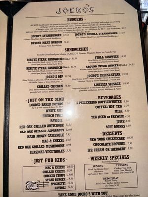 Menu photo 3 Jocko's Steak House Nipomo, CA