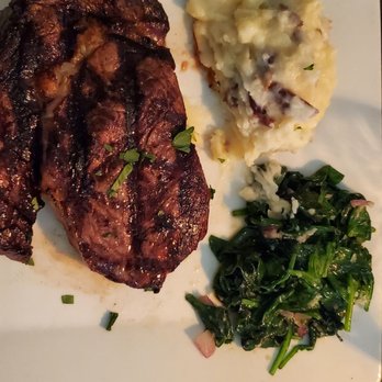 The Reel Grill - Rib eye steak was huge and very tender. Homemade mashed potatoes were yummy! - Seafood Near Me - Milledgeville, Georgia The Reel Grill - Rib eye steak was huge and very tender. Homemade mashed potatoes were yummy! - Seafood Near Me - Milledgeville, Georgia