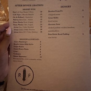 Red Feather Kitchen - Menu pt 2 - New American Near Me - Cincinnati, Ohio