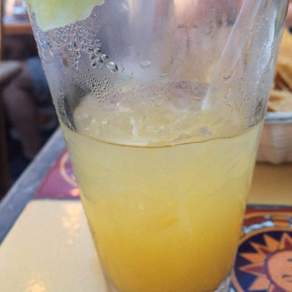 Alma Restaurant - Pint of mango purée margarita brought up from the downstairs bar. The rooftop drinks looked much better/ prettier. - Mexican Near Me - Brooklyn, New York