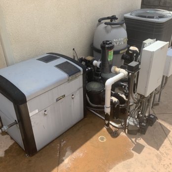ANC Pool and Spa Solutions - This was before. My heater was leaking. - Pool & Hot Tub Service Near Me - Santa Clarita, California