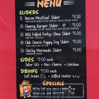 Hacks Slider Shack - Menu - Food Trucks Near Me