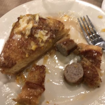 Lou Mitchell's - Grilled Thick French Toast, sausage and Juice - Fresh Squeezed Oj - Breakfast & Brunch Near Me - Chicago, Illinois