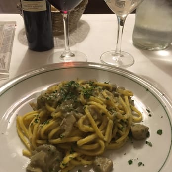 La Campana - Primo piatto: Pasta ai carciofi. ---really fresh light, lovely. Visited Roma for carciofi, glad I found it at resto b/c almost end of season - Roman Near Me - Rome, RM La Campana - Primo piatto: Pasta ai carciofi. ---really fresh light, lovely. Visited Roma for carciofi, glad I found it at resto b/c almost end of season - Roman Near Me - Rome, RM