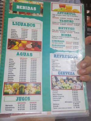 Menu photo 3 Taquería Copacabana León, GUA Menu photo 3 Taquería Copacabana León, GUA