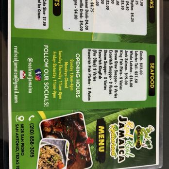 Real Real Jamaica - Menu 1 - Caribbean Near Me - San Antonio, Texas Real Real Jamaica - Menu 1 - Caribbean Near Me - San Antonio, Texas