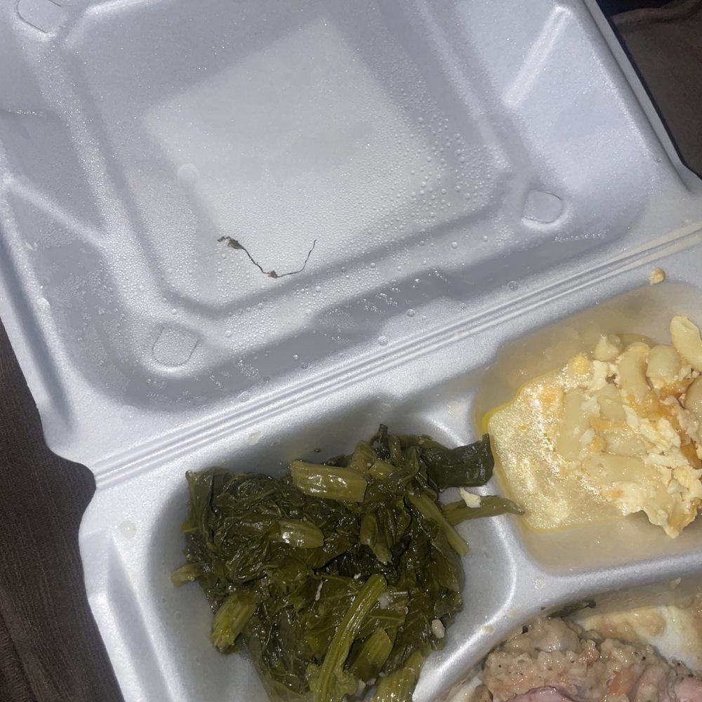 Southern Smokehouse - Found a piece of metal in my greens, I tried to call them and there phone keeps going busy. - Soul Food Near Me - Detroit, Michigan Southern Smokehouse - Found a piece of metal in my greens, I tried to call them and there phone keeps going busy. - Soul Food Near Me - Detroit, Michigan