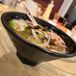 Noodle & Sushi Delight - Brunch - Shredded Pork and Pickle Vegetable with Thin Rice Noodle