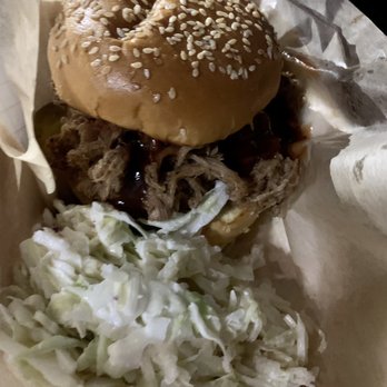 Chef Jimmy Dean - Pulled pork sandwich & coleslaw was a hit! - Personal Chefs Near Me